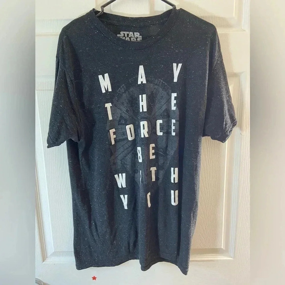 🌕3 for$30🌗Star Wars - MayTheForceBeWithYou / Millennium Falcon - Black T Shirt - Picture 2 of 4